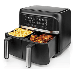 Fritadeira Elétrica a Ar 2x 3,8L 2850W Digital (Preto) - NEDIS