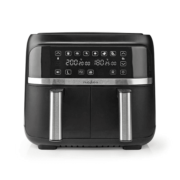 Fritadeira Elétrica a Ar 2x 3,8L 2850W Digital (Preto) - NEDIS 2