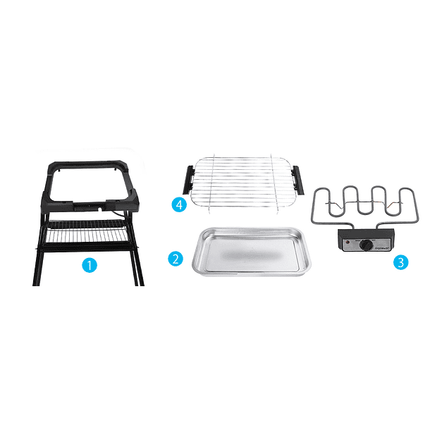 Grelhador / Barbecue Eléctrico 2000W (Preto) 2