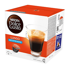 Pack 16x Cápsulas de Café Lungo Descafeinado (Intensidade 6) - DOLCE GUSTO