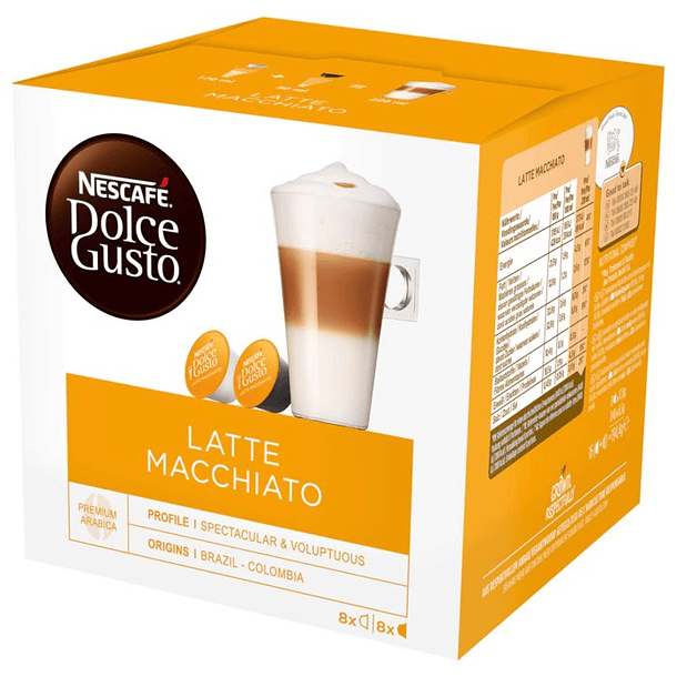 Pack 16x Cápsulas de Café Latte Macchiato - DOLCE GUSTO 