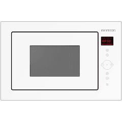 Microondas Encastrável 25L 900W c/ Grill (Branco) - INFINITON