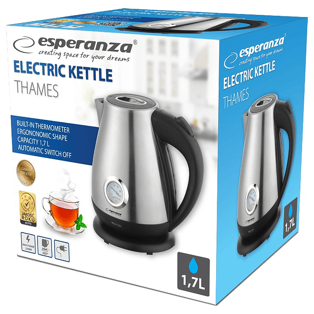 Chaleira Elétrica 1,7L 2200W (Inox) - ESPERANZA 3