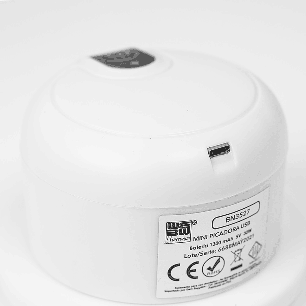 Mini Picadora 1700rpm Recarregável USB (350ml) 3