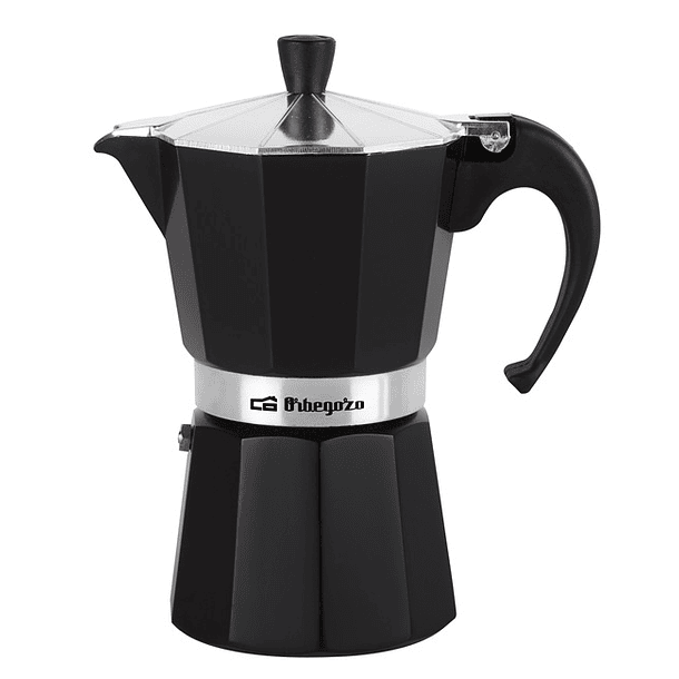 Cafeteira de Alumínio (9 Chávenas) Preto - ORBEGOZO 