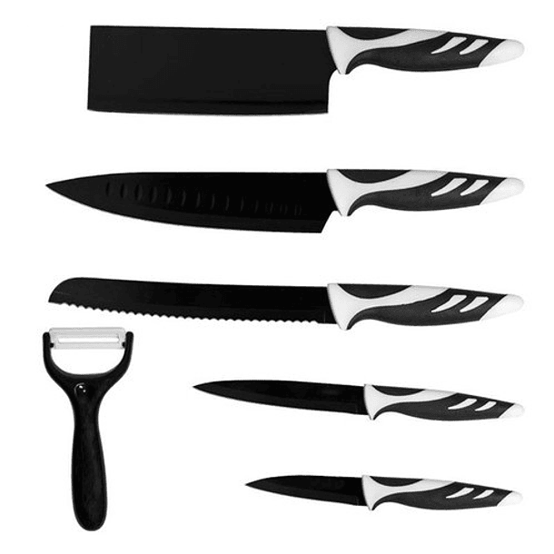 Conjunto de Facas Top Chef Preto (6 Peças) - CECOTEC 1