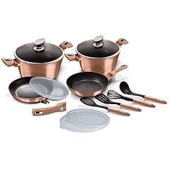 Conjunto de Cozinha c/ 13 Peças (Rose Gold) - BERLINGER HAUS