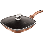 Grelhador c/ Tampa de Vidro 28cm (Rose Gold Collection) - BERLINGER HAUS 1