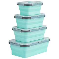 Conjunto de 4 Recipientes Dobráveis - TEESA