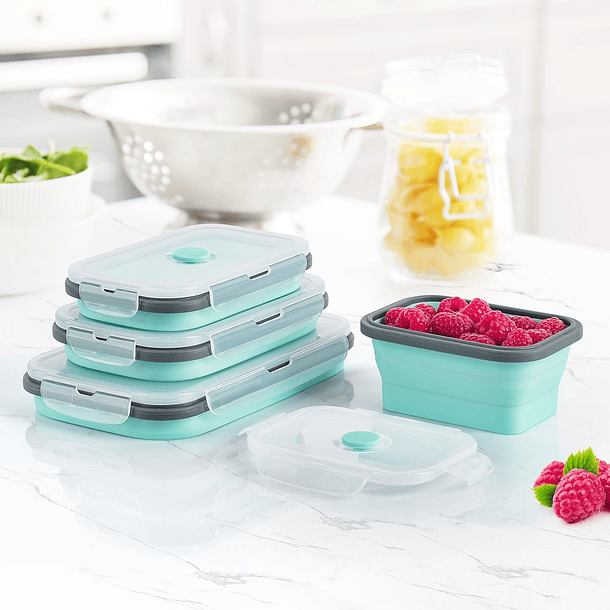 Conjunto de 4 Recipientes Dobráveis - TEESA 3