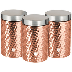 Conjunto de 3 Recipientes Cozinha (Rose Gold) - BERLINGER HAUS