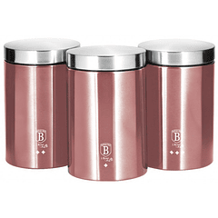 Conjunto de 3 Recipientes de Cozinha (Rose Collection) - BERLINGER HAUS