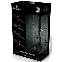 Utensílios de Cozinha 4 Peças (Black Royal Collection) - BERLINGER HAUS