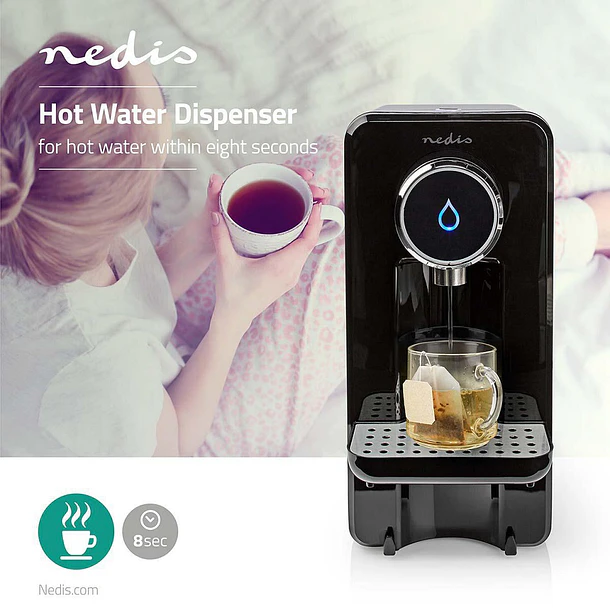 Dispensador Digital de Água Quente 2,5 (Preto) - NEDIS 2