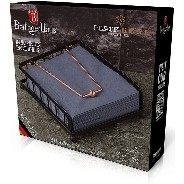 Porta-Guardanapos (Black Rose Collection) - BERLINGER HAUS 2