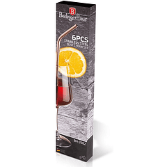 Pack 6x Palhinhas de Metal Reutilizáveis - BERLINGER HAUS
