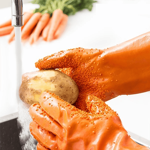 Luvas p/ Limpar e Descascar Vegetais e Frutas - INNOVAGOODS 2