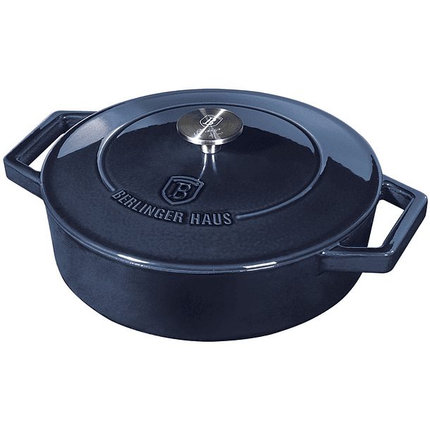 Caçarola Rasa c/ Tampa 26cm (Metallic Line Aquamarine Edition) - BERLINGER HAUS 1