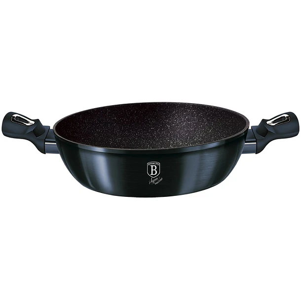 Panela Rasa c/ Tampa 28cm (Metallic Line Aquamarine Edition) - BERLINGER HAUS 3