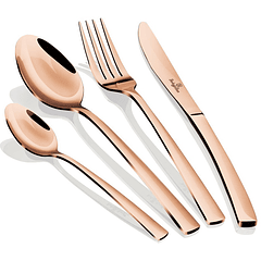 Set de Talheres 16 Peças Aço Inoxidável (Mirror Rose Gold) - BERLINGER HAUS