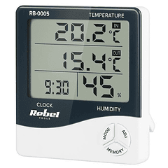 Termómetro e Higrómetro Digital - REBEL RB-0005