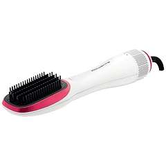 Alisador de Cabelo/Escova Vapor Seca/Alisa 900W (Branco/Rosa) - ROWENTA