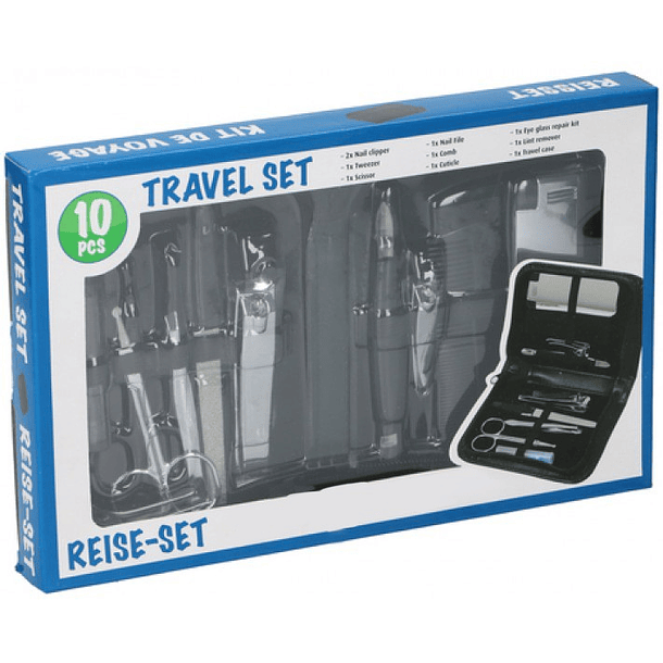 Kit Manicure e Pedicure p/ Viagem (10 Peças) 3