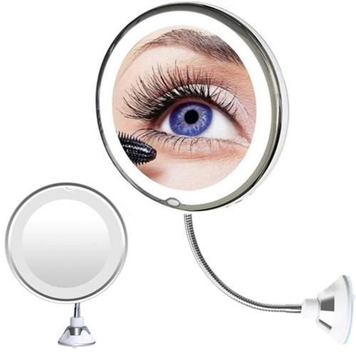Espelho de maquiagem com luz LED, sensor de corpo humano, espelho  cosmético, espelho de maquilhagem com ampliação de 10X, presente para  mulheres