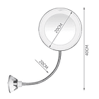 Espelho de Maquilhagem 10x LED c/ Suporte Ventosa 4