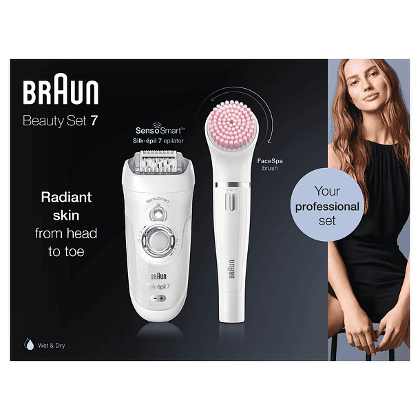 Depiladora Silk-épil 7 + Máquina Limpeza Facial (Branco) - BRAUN 4