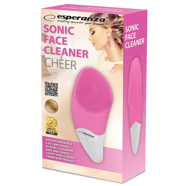 Escova de Limpeza Facial Cheer (Rosa) - ESPERANZA 3