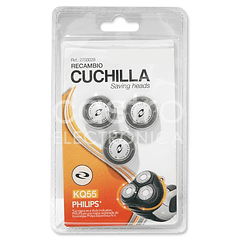 Pack 3x Laminas Maq. Barbear p/ Philips Equivalente a HQ55 - GSC