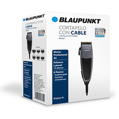 Aparador de Cabelo Titânio (Motor AC) c/ 6 Pentes - BLAUPUNKT