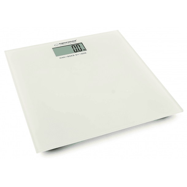 Balança Digital WC 180Kg Vidro (Branco) - ESPERANZA 