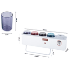 Organizador de Escovas e Copos c/ Esterilizador de Escovas de Dentes UV e Dispensador de Pasta 3