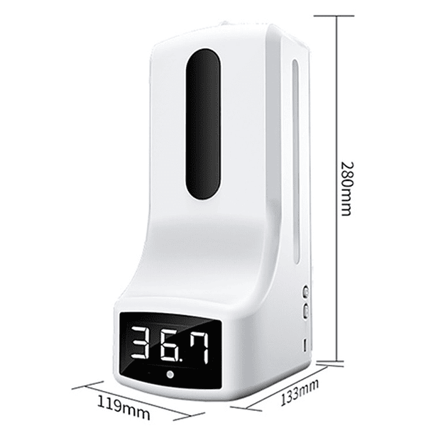 Termómetro Corporal Infravermelhos (Leitura 0.5s) com Dispensador de Desinfetante de Mãos p/ Parede 3