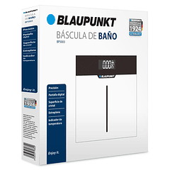 Balança de WC Digital Extra-Plana c/ Indicador Temperatura (Superficie Cristal) - BLAUPUNKT