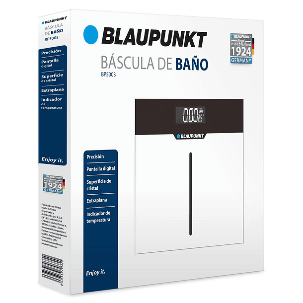 Balança de WC Digital Extra-Plana c/ Indicador Temperatura (Superficie Cristal) - BLAUPUNKT 2