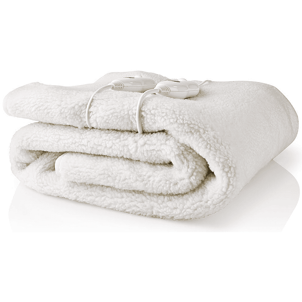 Cobertor Eléctrico em Lã Branco (160 x 140 cm) - NEDIS 1