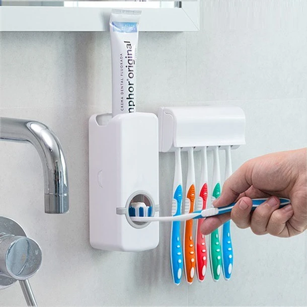 Dispensador de Pasta Dental c/ Suporte para Escovas - INNOVAGOODS 1