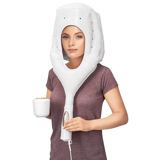 Secador Cabelo t/ Touca 400W 2 em 1 c/ Bolsa + Acessórios - ProfiCare 1