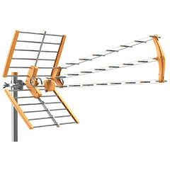 Antena Digital TDT UHF 25 Elementos 18dB ANT-BKM18700 c/ Ficha F (LTE 5G) - TECATEL