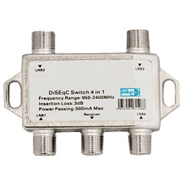 Comutador DiSEqC (4 Entradas - 1 Saída) ECO 