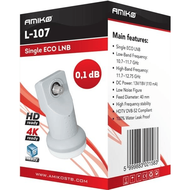 LNB UltraHD 3D 4K Universal (0,1dB) - AMIKO 4