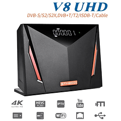 Receptor COMBO (Satélite DVB-S2X + Cabo DVB-C + TDT DVB-T2) UltraHD 4K Wi-Fi - GTMedia V8 UHD