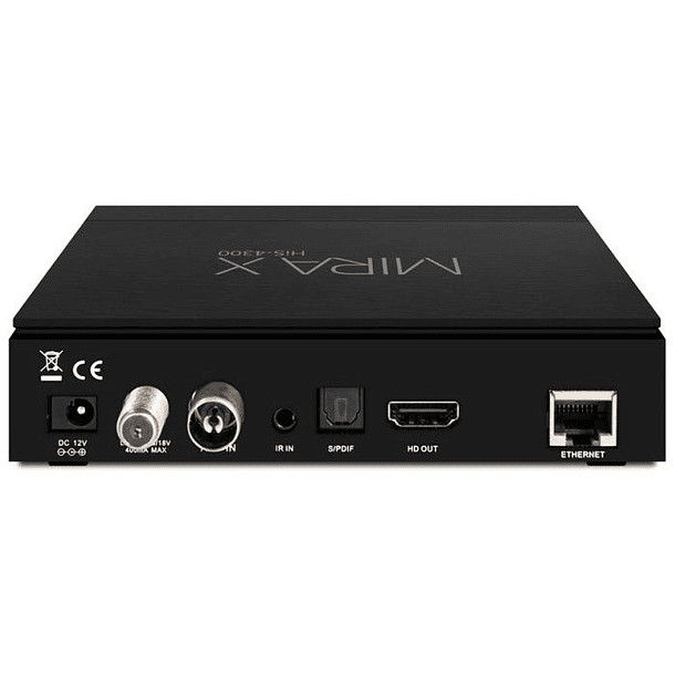 Receptor COMBO Linux (Satélite DVB-S2X HEVC + OTT IPTV + DVB-T2/C) 4K Ultra HD - AMIKO MIRA X 2