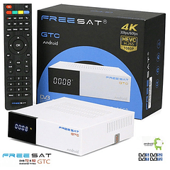 Receptor COMBO 4K (DVB-T2 / S2 / C ISDB-T Android 6.0) 2GB/16GB TV ANDROID - FREESAT