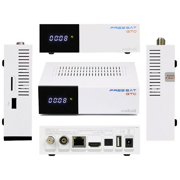 Receptor COMBO 4K (DVB-T2 / S2 / C ISDB-T Android 6.0) 2GB/16GB TV ANDROID - FREESAT 2