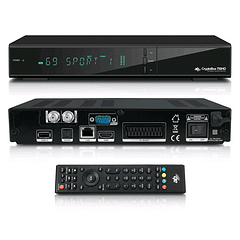 Receptor Satélite + IPTV Full HD Ethernet HEVC - CRYPTOBOX