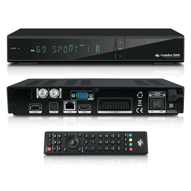 Receptor Satélite + IPTV Full HD Ethernet HEVC - CRYPTOBOX 2